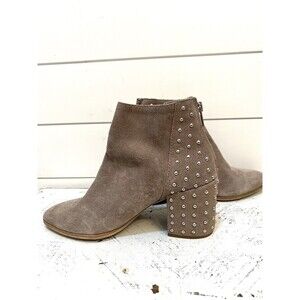 Steve Madden Jillian Studded Suede Ankle Boots Grey/Tan Women's Size 8